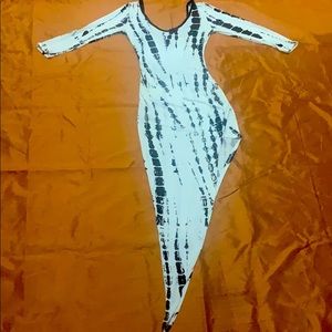 Long zebra dress
